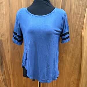 Active USA Blue Tee with Black Stripes